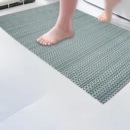 Kuber Industries Grey Self-Design Anti-Skid Bath Mat-41