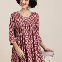 HERE&NOW Printed Empire Kurta-image-41