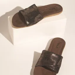 Inc 5 Embellished Open Toe Flats-0