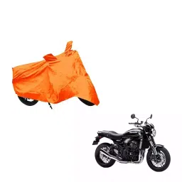 Auto Pearl Waterproof Two Wheeler Cover For Kawasaki Z900RS (Orange)-image-46