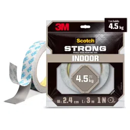 3M Double Sided Foam Tape 2.4 cm Width 3 m Length Grey Paper Material for Office & Professionals Use-picture-23
