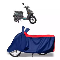 Auto Pearl Polyester Two Wheeler Cover for Hero Electric Motocorp Electric Atria (Red Blue)-image-73