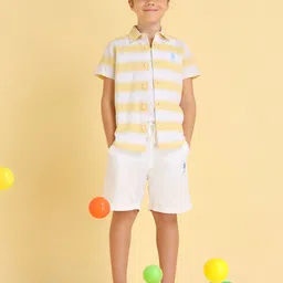 U.S. Polo Assn. Kids Boys Classic Horizontal Stripes Opaque Striped Casual Shirt-picture-5
