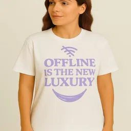 GAB Typography Printed Round Neck Short Sleeves Relaxed Fit Pure Cotton Casual T-Shirt-image-82