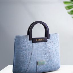 ESBEDA Blue Textured Handheld Bag-28