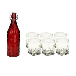 SOMIL Red Glass Airtight Can Bottle-image-53