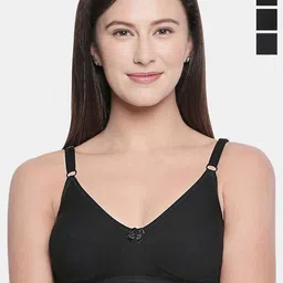 Bodycare Pack of 3 Full Coverage Cut and Sew Anti Bacterial Non Padded Bra-picture-41
