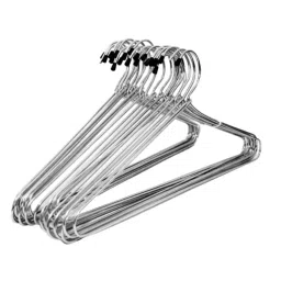 Generic Black Cap 14 Stainless Steel 16 x 2 cm Polished Cloth Hanger Pack of 24 Pcs-47