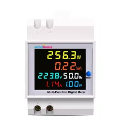 amiciSense 6 in 1 AC 40-300V 100A Energy Meter, Active Power Monitoring Device with Colorful LCD image 2