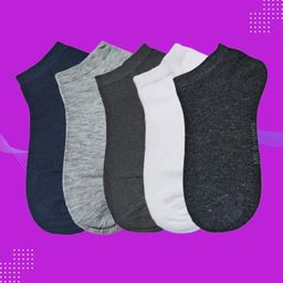 MJE Men Pack Of 5 Ankle Length Socks-image-57