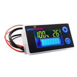 amiciSense 10-100V LCD Acid Lead Lithium Battery Capacity Indicator Voltmeter Monitor Display 100 V image 4