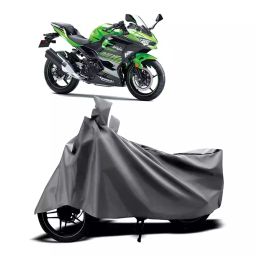 Auto Pearl Two Wheeler Cover with Bag for Kawasaki Ninja 400, Silver-image-27