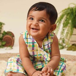 YK Girls Checked Top with Trousers-26