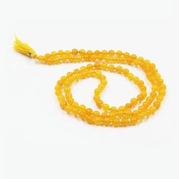 kesar zems Unisex Yellow Alloy Beaded Chain-image-34