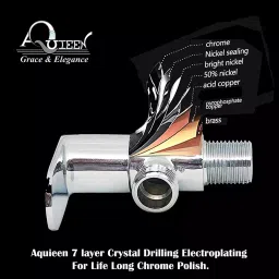 Aquieen style SS 304 600 mm SS Silver With Angle Valve Chrome Finish SS Connection Set of 2 image 3