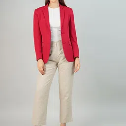 INDOPHILIA Single-Breasted Casual Blazer-image-48
