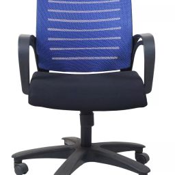 ELEGANZE ELE-EM-243 Black PU With Net Tepstric High Back Office Chair-14