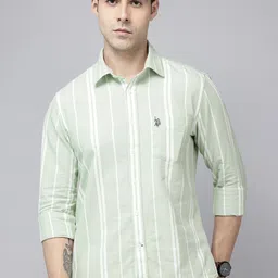 U.S. Polo Assn. Pure Cotton Tailored Fit Striped Casual Shirt-picture-40