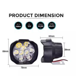 Cartronics 9 Led Shilon Fog Light White With On/Off Swich For Honda Activa 4G image 3