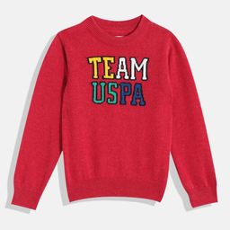 U.S. Polo Assn. Kids Boys Red Printed Pullover-picture-40