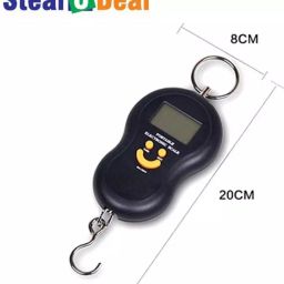 StealODeal Smiley-Black 50 kg Hanging Digital Pocket Smiley Travel Luggage Weighing Scale-picture-28