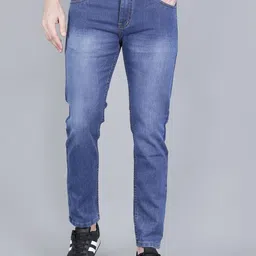 CLUBROCKS Men Slim Fit Mid-Rise Light Fade Stretchable Jeans-picture-1