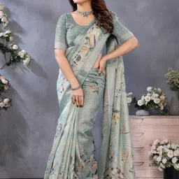 vj fashion Women Lime Green Sarees-21