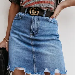 StyleCast Straight mini Skirt-image-65
