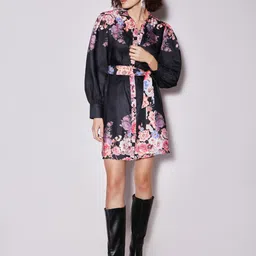 Vero Moda Women Floral Printed Cuffed Sleeves Shirt Dress-image-78