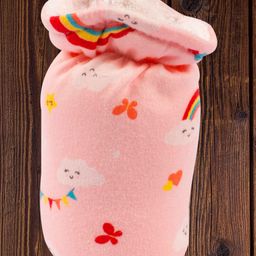 Mittenbooty Baby Bottle Cover Large Rainbow Print - Peach-16