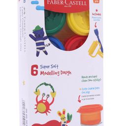 Faber Castell Little Creatives 6 Super Soft Modelling Dough- Multicolor-2