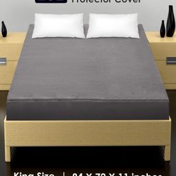 Zoe Waterproof King Size Mattress Protector - Grey-26