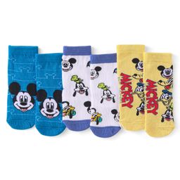 Cute Walk by Babyhug Disney Ankle Length Anti-Bacterial Mickey Mouse Graphics Socks Pack of 3 - Multicolour-image-87