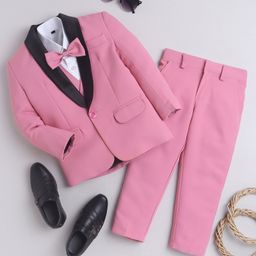 Jeet Ethnics Full Sleeves Solid 5 Piece Shirt & Pant Set - Pink-image-41