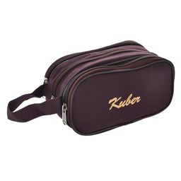Kuber Industries Rexine Lightweight Travel Toiletry Bag Shaving Kit With Carrying Strap,Wine, 54KM4279-15