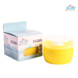 THE LITTLE LOOKERS Portable Baby Skin Care Baby Powder Puff with Box Holder Container for New Born and Kids for Baby Face and Body (Yellow)-image-30