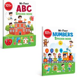 My First ABC and Numbers Sticker Book with 101+ Stickers | Combo of 2 sticker books | My First Sticker Books, Children Learning Books.-4