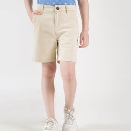 One Friday Solid Shorts - Beige-picture-29