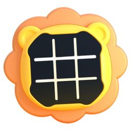 Ji and Ja Tic Tac Toe Game, Animal-Themed 3-in-1 Handheld Puzzle Game Console, Board Games for Kids and Adults, Portable Travel Games for Car Ride, Birthday ( LION)-24