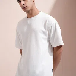 HIGHLANDER Men Self Design Round Neck Relaxed Fit T-shirt-image-43