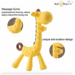 NeonateCare Giraffe Teether and Ring Teether Baby Teether Set of 2 Soft Silicone Teether (Giraffe Ring) - Multicolor ( color and design may vary) image 4