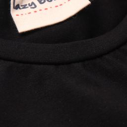 Lazy Bones Sinker Knit Full Sleeves T-Shirt With Text Print - Black image 4