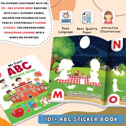 gowoo My First ABC and Numbers Sticker Book with 101+ Stickers | Combo of 2 sticker books | My First Sticker Books, Children Learning Books. image 5