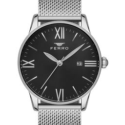 Ferro Men Brass Dial & Stainless Steel Bracelet Style Straps Analogue Watch F11182C-A2-picture-0