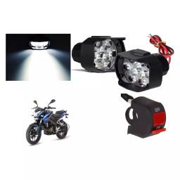 Cartronics 9 Led Shilon Fog Light White With On/Off Swich For Bajaj Pulsar NS 200-36