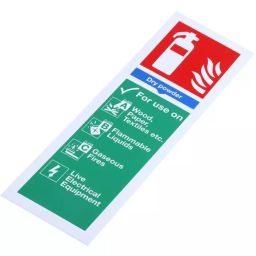 RS PRO Plastic Fire Safety Sign Material extinguisher can be used on Text Self-Adhesive, 7631831-18