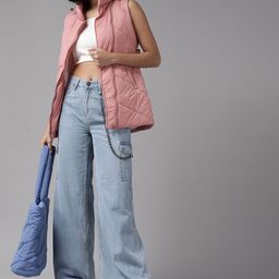 The Roadster Lifestyle Co. Solid Belted Detail Puffer Jacket-image-34
