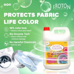 Froton Active Fresh Fragrance Top Load & Front Load Liquid Detergent 5 L with 500 ml Free image 3