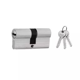 Link Euro Profile Cylinder Lock Regular Keys One Side Key Zinc Stainless Steel Finish With 3 Keys 72 mm-image-92