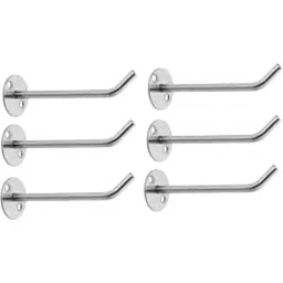 Implemental Wall Mount Display Hook 203.2 mm (8 Inch) Stainless Steel for Shops, Showroom or Multipurpose (Pack of 20)-88